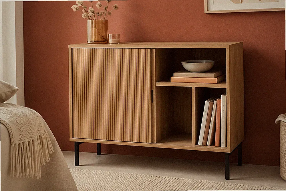 LIVARNO home Kommode 2 Fächer mit und ohne Tür Modern / 74,2x35x75cm NEU/DHL