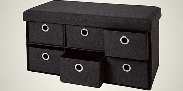 Livarno Home Sitzbank anthrazit mit 6 Fächern Sitztruhe Bank Aufbewahrungsbox