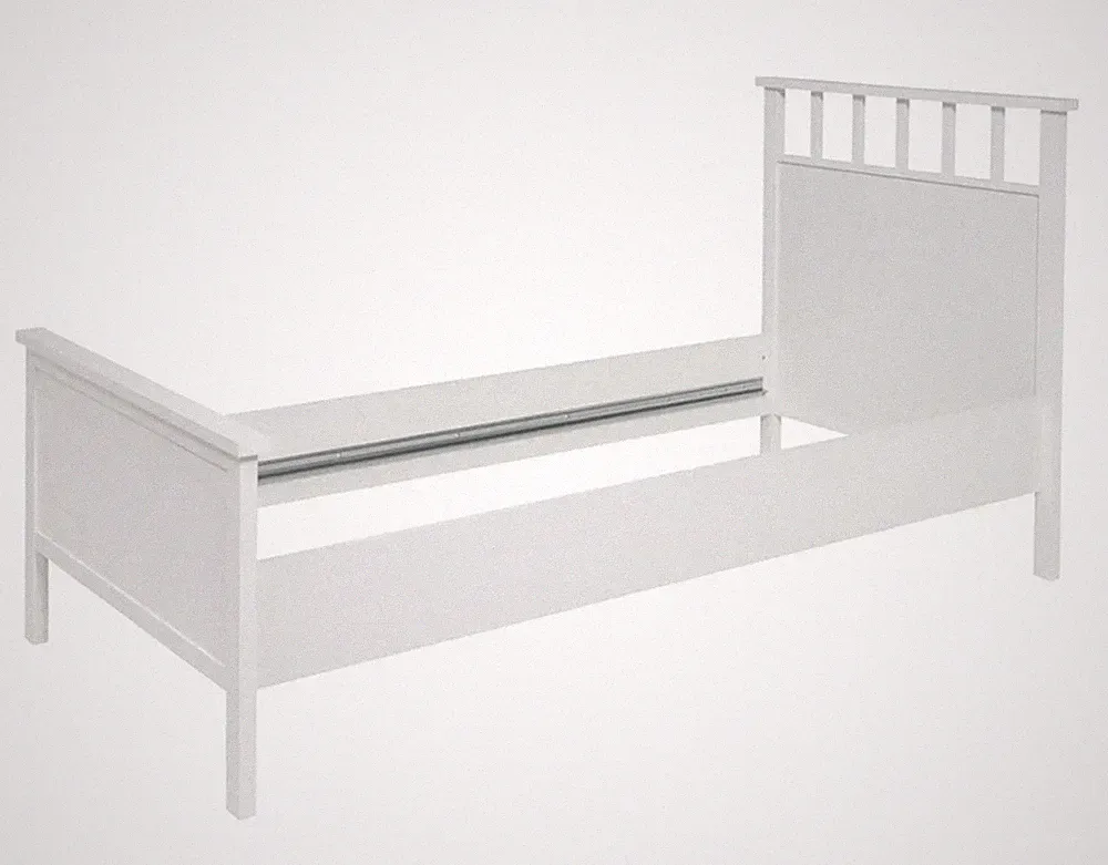 LIVARNO LIVING Bettgestell Bett Stockholm Landhaus weiß ca B104,4xH112xT209,2 cm