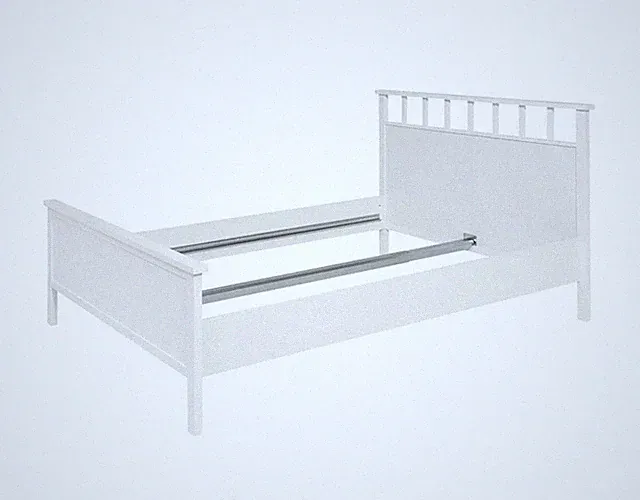 LIVARNO LIVING Bettgestell Bett Stockholm Landhaus weiß ca B154,4xH112xL209,2 cm