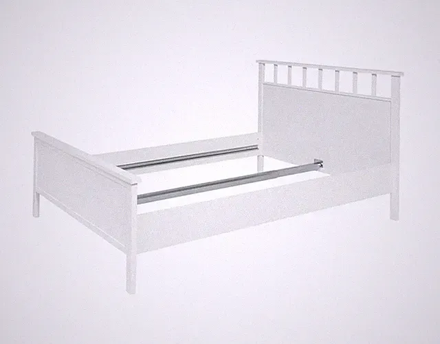 LIVARNO LIVING Bettgestell Bett Stockholm Landhaus weiß ca B154,4xH112xL209,2 cm