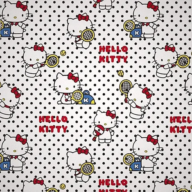 Lizenzstoff Baumwollstoff Webware Hello Kitty Katze weiß
