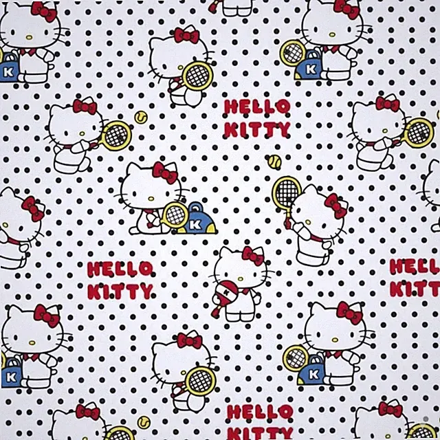 Lizenzstoff Baumwollstoff Webware Hello Kitty Katze weiß
