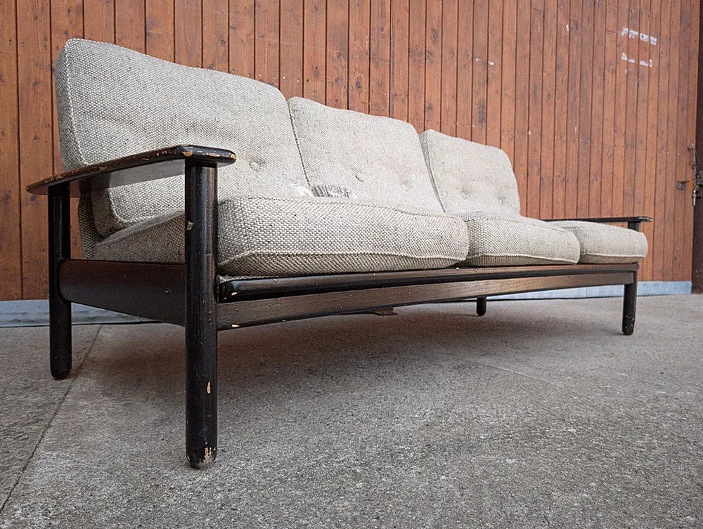 Lounge 3er Sofa Vintage 60s Retro Danish Modern Couch Mid Century 60er WOW