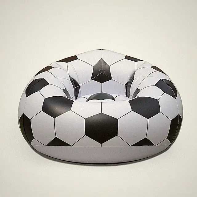 Lounge-Sessel mit Ballmuster tragbar aufblasbares Sofa bequem für Camping, Gamer