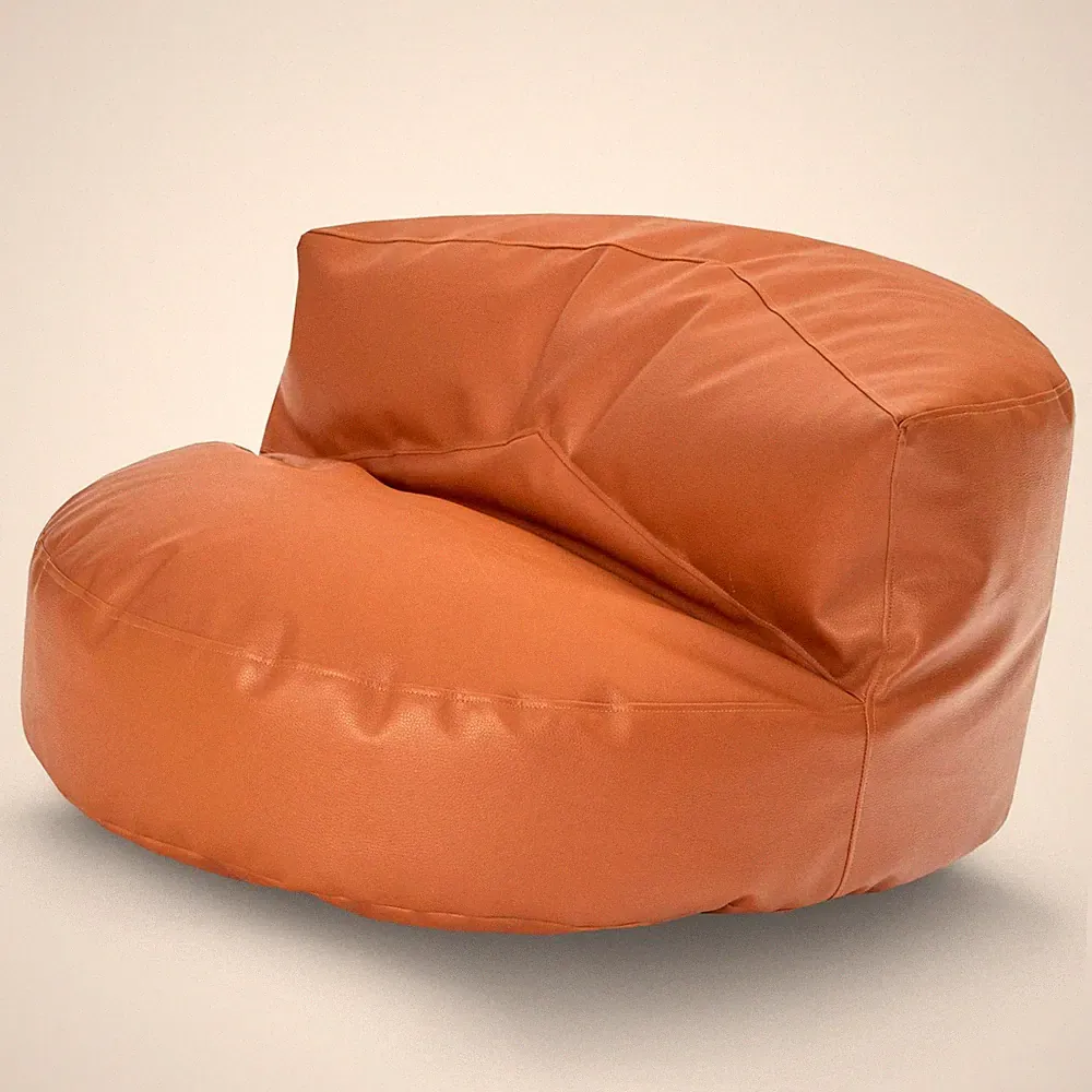 Lounge Sofa Kunstleder Sitzsack 90x50 Beanbag 2-Sitzer Sessel mit Rückenlehne