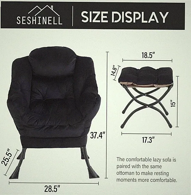 Lounge-Sofastuhl mit Armlehnen, Lesestuhl für Wohnzimmer, Schlafzimmer, Büro