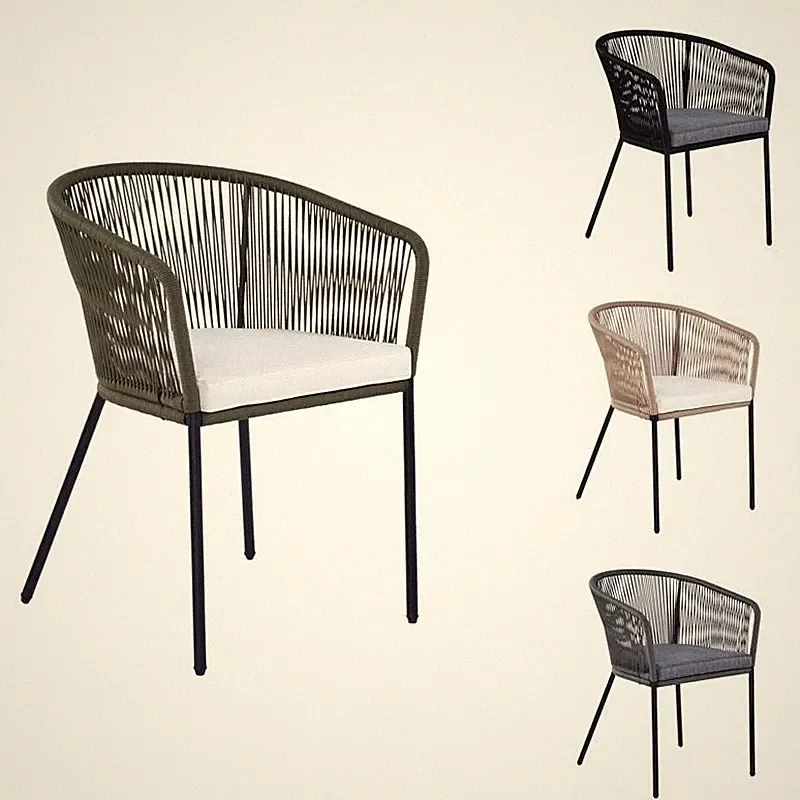 Lounge Stuhl Gartenstuhl 2er Set Gartensessel Rope Loungesessel Outdoor Sessel