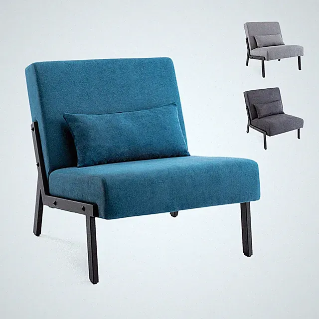 Loungesessel Sessel mit Kissen Stoffsofa Einzelsofa Wohnzimmersofa Gepolstert