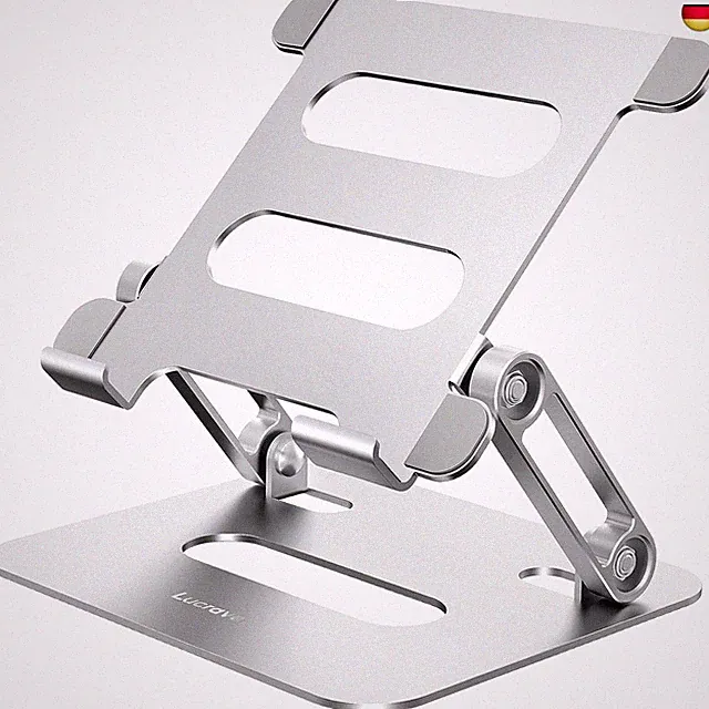 Lucrave Tablet-Ständer für den Schreibtisch, Verstellbarer Faltbarer Aluminium i