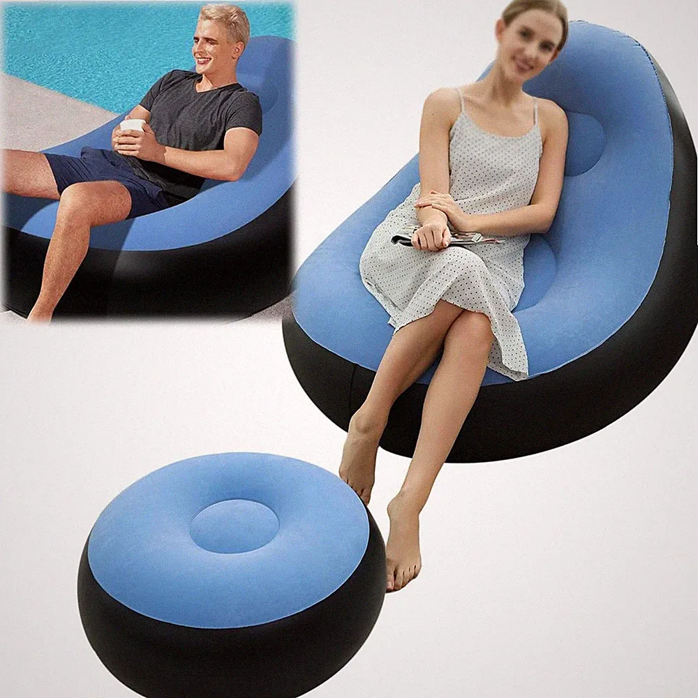 Luftsessel aufblasbarer Sessel Hocker Sitzsack Luftmöbel Camping Garten Gaming