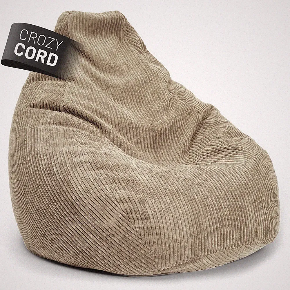 LUMALAND Cord Sitzsack Gaming Stuhl Giant Beanbag Chair XXL Sessel mit Lehne EPS