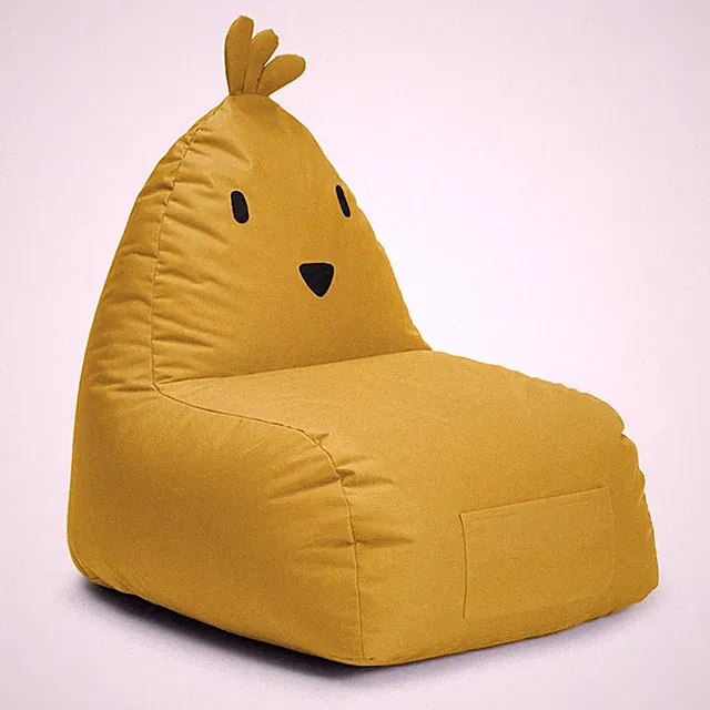Lumaland Kindersitzsack Kinder Sessel Beanbag Bezug waschbar gefüllt EPS Perlen