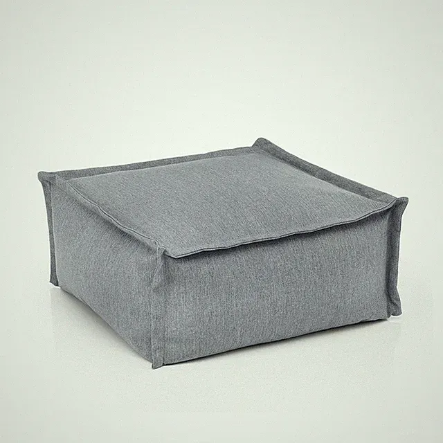 Lumaland Sitzhocker Pouf Indoor Outdoor wetterfest Olefin Sitzkissen EPS Füllung