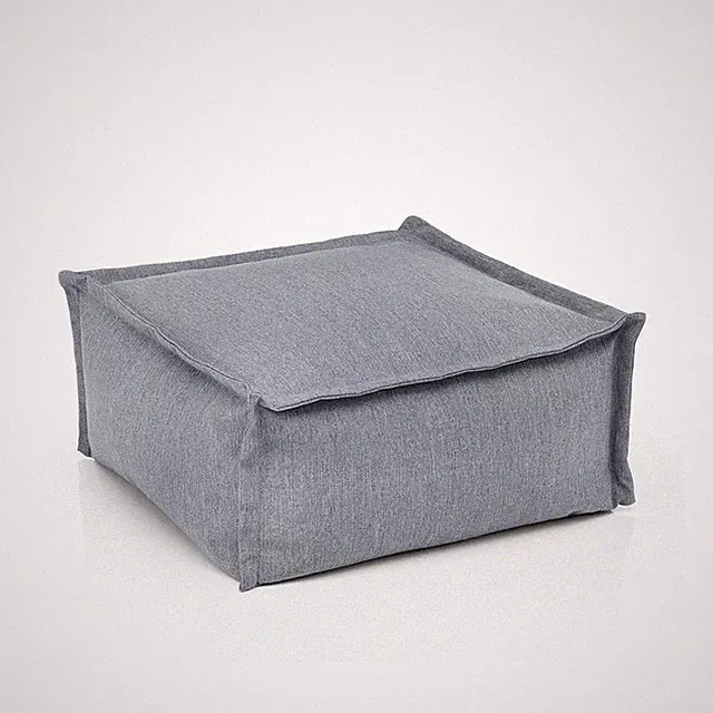 Lumaland Sitzhocker Pouf Indoor Outdoor wetterfest Olefin Sitzkissen EPS Füllung