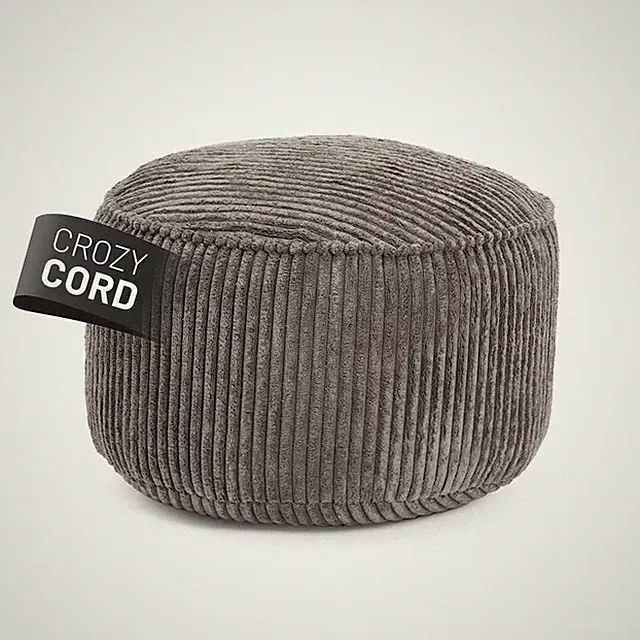 LUMALAND Sitzhocker Sitzpouf Pouf Cord Fußhocker 25x45 Hocker EPS Perlen Füllung