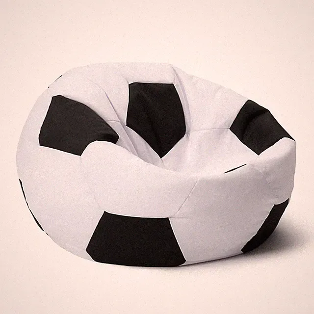 Lumaland Sitzsack Fußball Beanbag Sitzkissen Sessel mit Füllung EPS Perlen