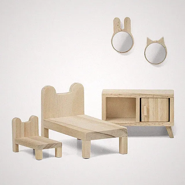 Lundby 60.9062 - - DIY Bedroom Set - - Möbel Zubehör für Puppenhaus 1:18