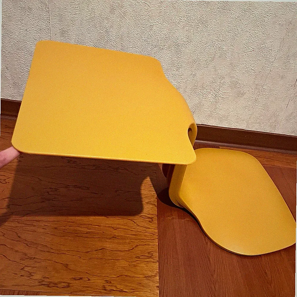 Lutz Langer Flexibles Sitzen Mobiler Sitztisch gelb Kunststoff 61,2x36x25