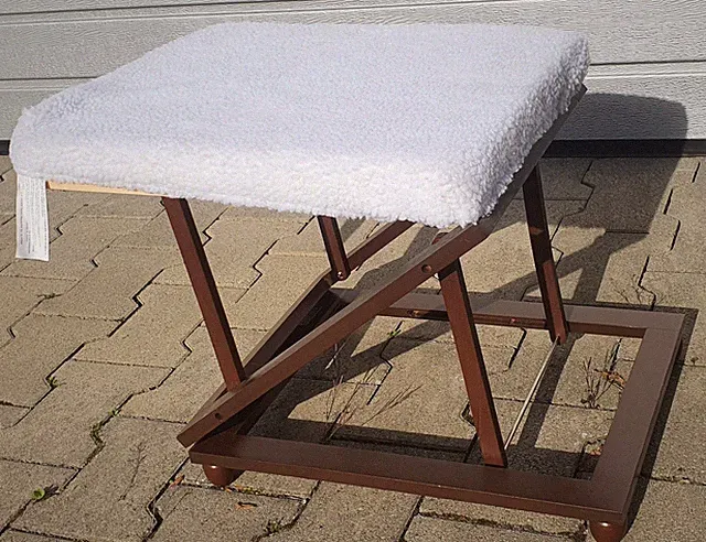 Luxus Relax Fußhocker Beinablage, 3-fach Höhenverstellbar, Weich Gepolstert