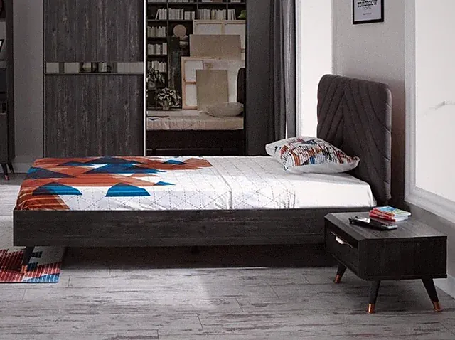 Luxus Schwarz Schlafzimmer Set Komplettes Zimmer Möbel Bett Nachttisch