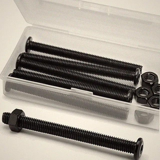 M8 x 80mm Schrauben Muttern Set Edelstahl Sechskant Möbel Schrauben Schwarzes...