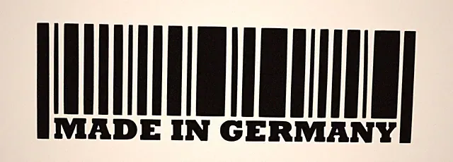 Made in Germany Strichcode Aufkleber Auto Fenster Wand Möbel Deko