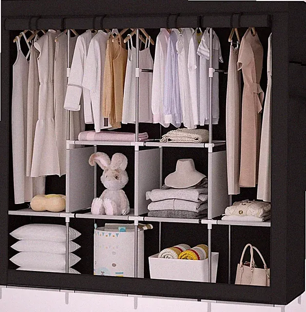 Magic Select Stoffschrank 170x170x45 cm wasserfest Textil-Garderobe Kleiderschra