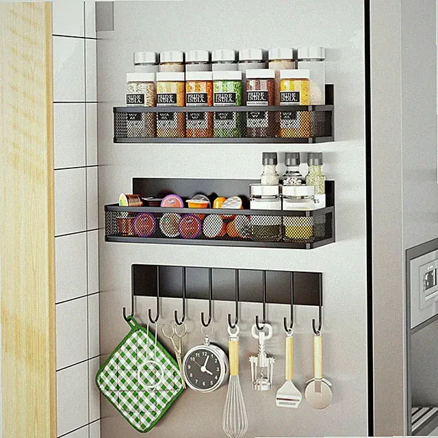 Magnetisches Gewürzregal 3 Pack Kühlschrank Rostbeständig Magnet Organizer Küche