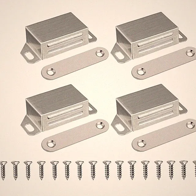 Magnetschnäpper Schranktür 4er Edelstahl 10KG Magnetverschluss Möbelmagnet