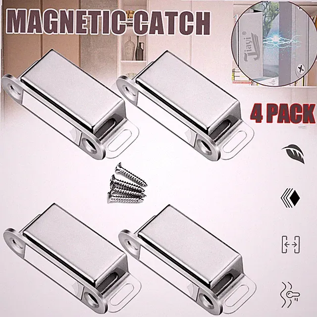 Magnetschnäpper Stark,4Stück Magnetschnäpper Tür Magnet Schrankmagnete Edelstahl