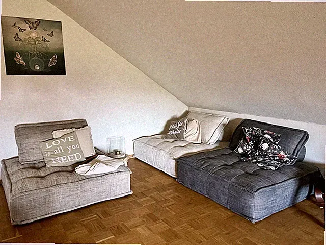 Maisons du Monde Sofa Set 3-teilig modular Stoff Grau/Beige/Anthrazit 120cm