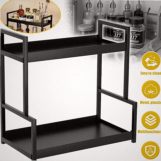 Make up Kosmetik Aufbewahrungsregal 2 Tier Schminktisch Organizer Gewürzregal DE