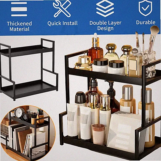 Make up Kosmetik Organizer 2 Tier Küchen Gewürzregal Parfüm Aufbewahrungsregal