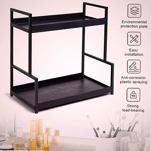 Make up Organizer Metall Parfüm Aufbewahrung Schreibtisch Organizer Regal 2-Tier