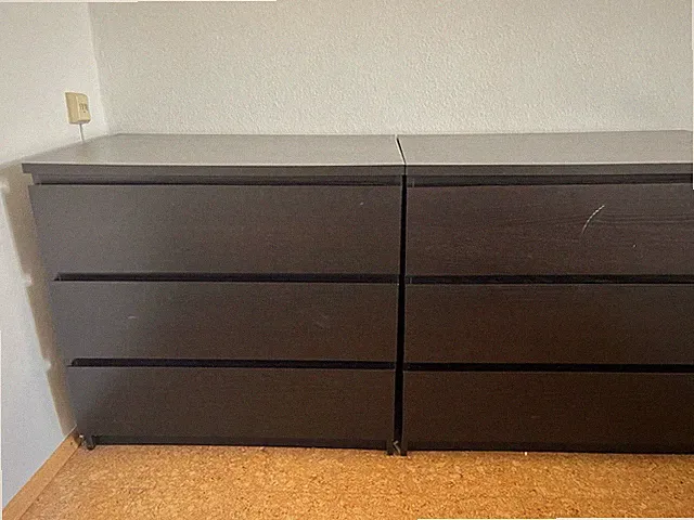 MALM Kommode - Schwarzbraun