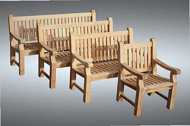 MALO Garden - Hochwertige Teak Parkbank Elefantenbank Gartenbank Sitzbank