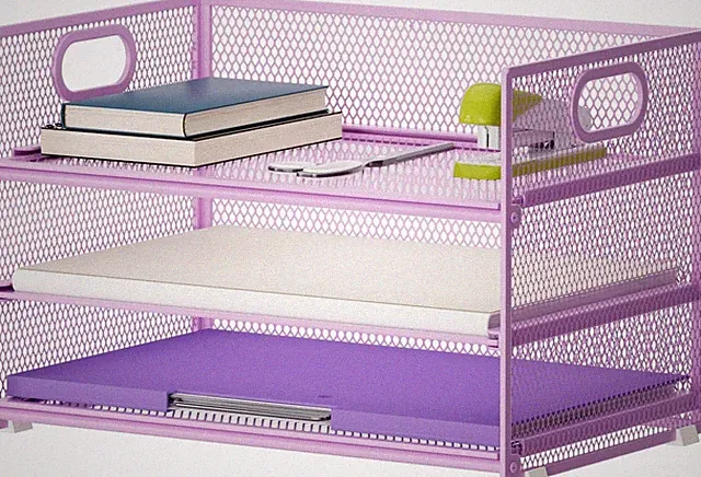 Marbrasse Schreibtisch Organizer,3-stufiger Briefablage mit