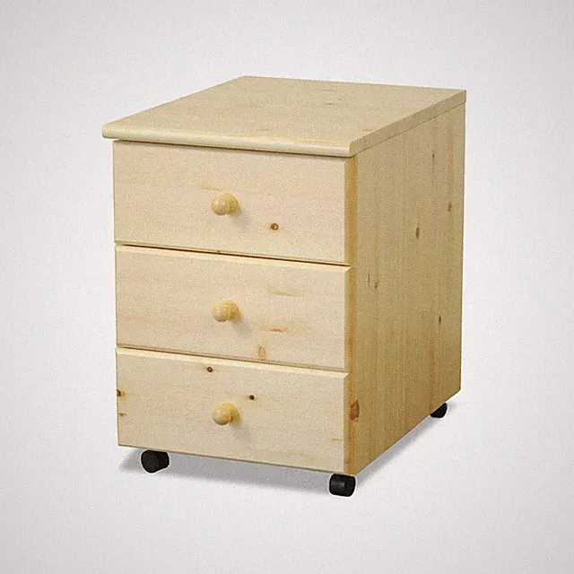 Marcus Schreibtisch Container aus Kiefernholz | 3-Schubladen | 100% Bio Massivho