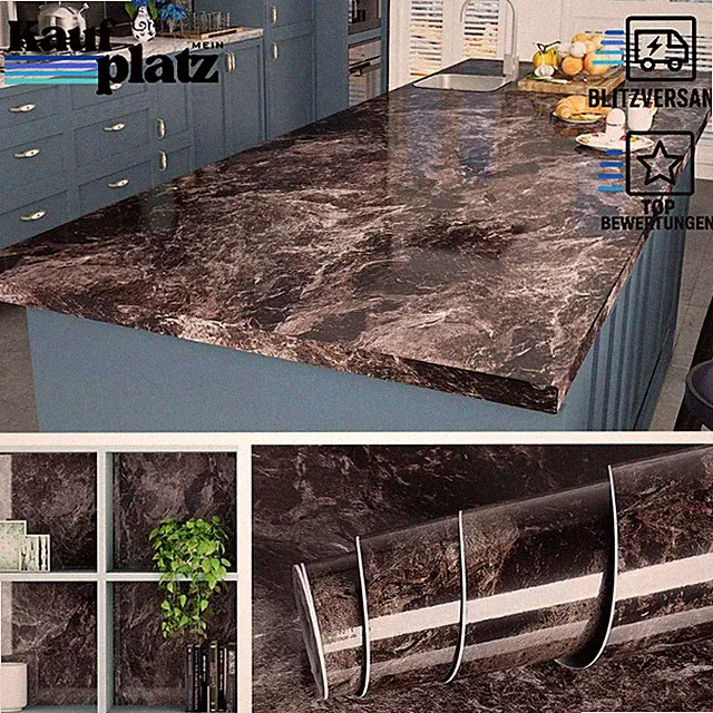 Marmor Folie Selbstklebend 5m x 60cm Wasserfest für Tisch Küchenarbeitsplatte