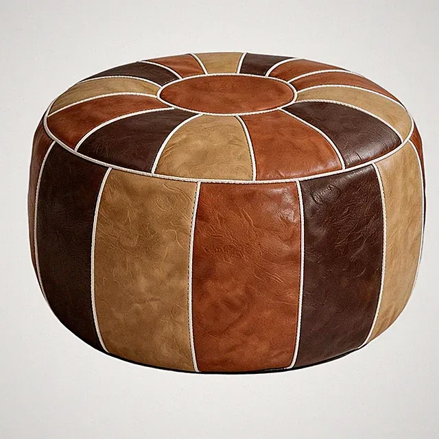 Marokkanischer Aufbewahrungs-Pouf, Fußhocker, Ottoman, Sitzbank, Handgefert5881