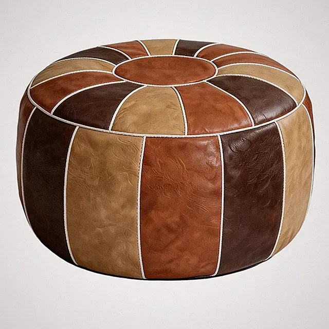 Marokkanischer Aufbewahrungs-Pouf, Fußhocker, Ottoman, Sitzbank, Handgefert6831
