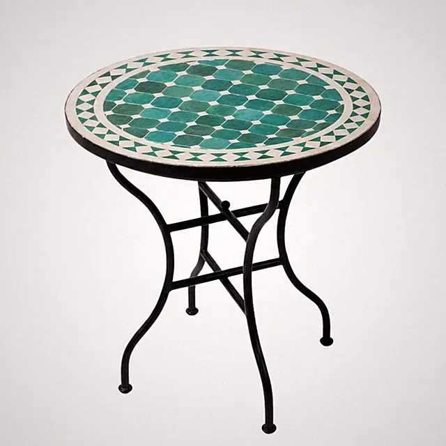 Marokkanischer Mosaiktisch Gartentisch Balkontisch Bistrotisch Esstisch Rund 60c