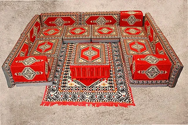 Marokkanisches Sitzecke, Sark Kösesi 19-tlg. Dekokissen, Orientalisches Sofa 🌟✅