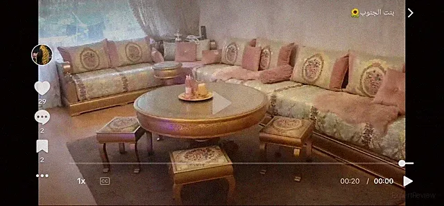 Marokkanisches Sofa zu verkaufen (Sedari) inkl. Kronleuchter u. Tische