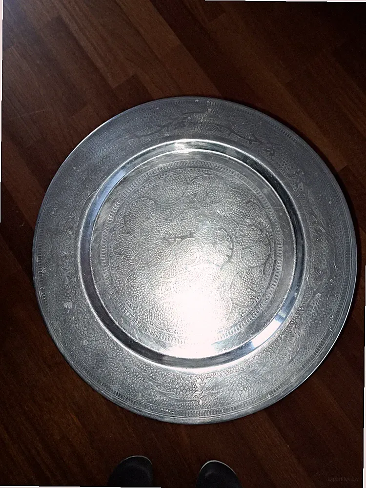 Marrakech Beistelltisch Couchtisch Metall Silber Orient