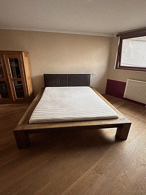 Massiv Holz Bett Eiche Rustikal 160/200cm
