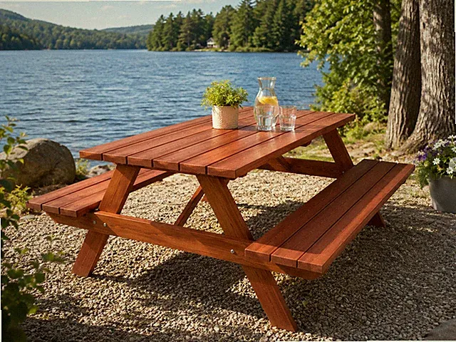 Massivholz Biergartengarnitur Parkplatzgarnitur Raststättengarnitur 180x77cm