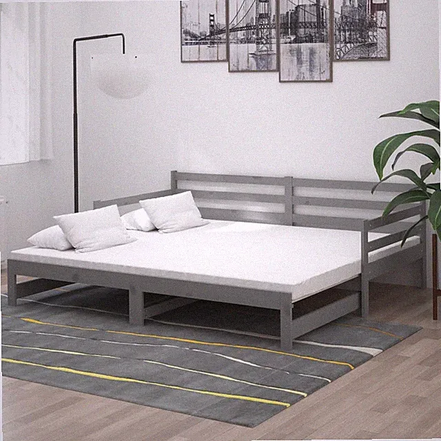 Massivholz Kiefer Tagesbett Ausziehbar 2x(90x200)cm mehrere Auswahl vidaXL
