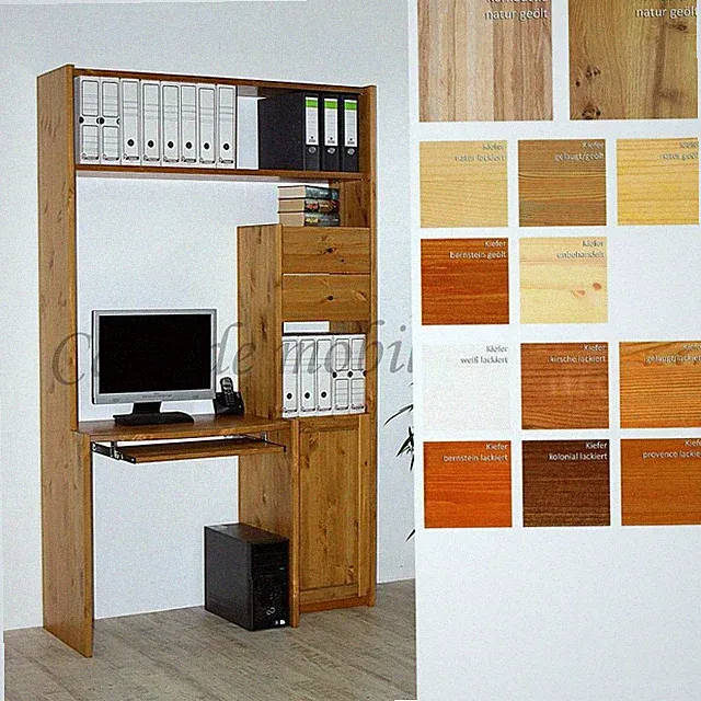 Massivholz Schreib-tisch Büro-regal holz schrank DVD System-regale PC-computer